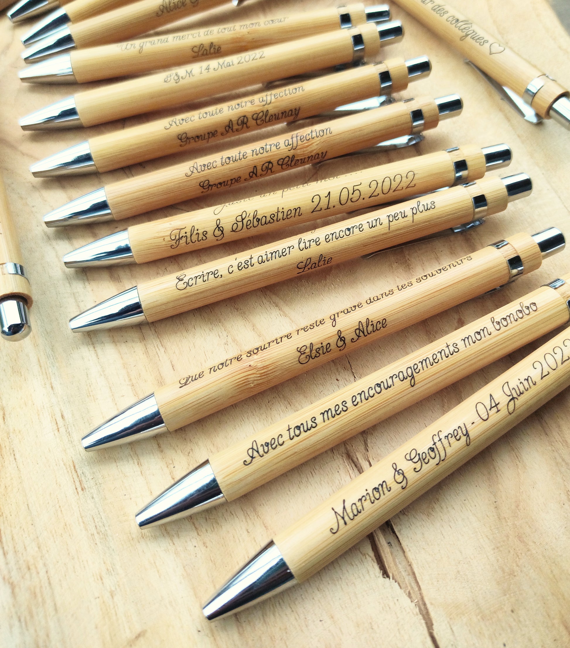 Stylo à bille en bambou gravé personnalisé, stylo en bois personnalisé,  stylos de mariage, cadeaux de docteur infirmière, cadeau d'anniversaire,  cadeau d'enseignants, cadeau d'affaires -  Canada